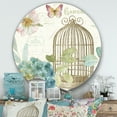 thumbnail image 3 of Designart 'Cage à Oiseaux Florale Vintage II' Art Mural en Métal Style Ferme, 3 of 3