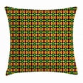 thumbnail image 1 of Kente Pattern Throw Pillow Cushion Cover, Indigenous Heritage Tile Design with Triangles and Circles Namibia Botswana, Decorative Square Accent Pillow Case, 20 X 20 Inches, Multicolor, by Ambesonne, 1 of 2