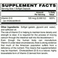 thumbnail image 2 of Vitamin D-3 125mcg (5000 IU) - Easy Swallow Vegetarian Softgels by BariatricPal Size: 100 Softgels, 2 of 4