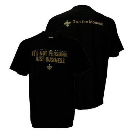 New Orleans Saints Desk Clock - Reebok NFL Men's New Orleans Saints It's Not Personal Short Sleeve Tee, Black