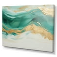 thumbnail image 2 of Designart "Fusion Of Gold And Black Gentle Waves I" Abstract Shapes Canvas Art Print, 2 of 7