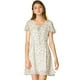 thumbnail image 1 of Vestido De Gasa Con Cuello En V Y Manga Con Volantes Floral Allegra K Blanco Azul XS, 1 of 6