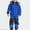 Blue, variant on Kids Reflective Winter Snowsuit Waterproof Windproof Insulated Ski Suit Heavyweight One-Piece Coverall for Cold