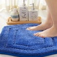 thumbnail image 2 of Extra Thick Bath Linen Rug Set Soft Plush Anti-Slip Bath Mat Water Absorbent Shaggy Polyester for Bathroom Living Room Bedroom Gray 24x36 Inches, 2 of 7
