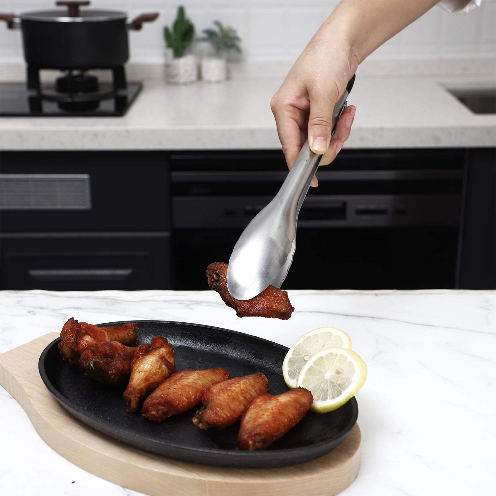 Craft Kitchen 10 Inch Stainless Steel Locking Tongs