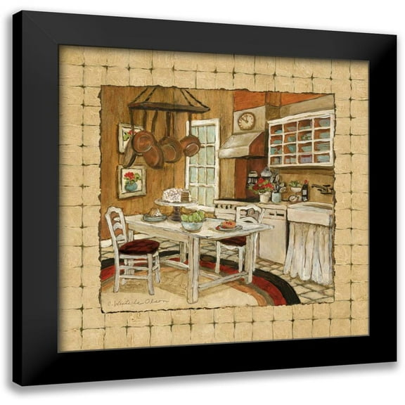 Olson, Charlene 12x12 Black Modern Framed Museum Art Print Titled - Kitchen Delight I