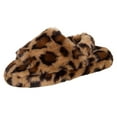 thumbnail image 4 of Jessica Simpson Girls Plush Faux Fur Slip On House Slippers with Memory Foam, 4 of 9