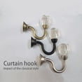 thumbnail image 5 of 1 Pair Metal Hanging Hook with Crystal Rose Head Curtain Holdback Wall Tie Back Hooks Hanger, 5 of 5