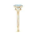thumbnail image 3 of Angara Natural 1 Ct. Aquamarine with Diamond Classic Ring in 14K Yellow Gold for Women (Ring Size: 12), 3 of 10