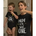 thumbnail image 5 of Wild One Birthday Outfit Boy Girl 1st Birthday Mommy and Me Matching Outfits Set Mom Black Small / Baby Black 6M (3-6M), 5 of 6