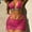 Hot Pink, variant on Babysbule Womens Bikini Sets Swimsuits Women's Summer Bikini Mesh Skirt Three-piece Swimsuit Swimwear