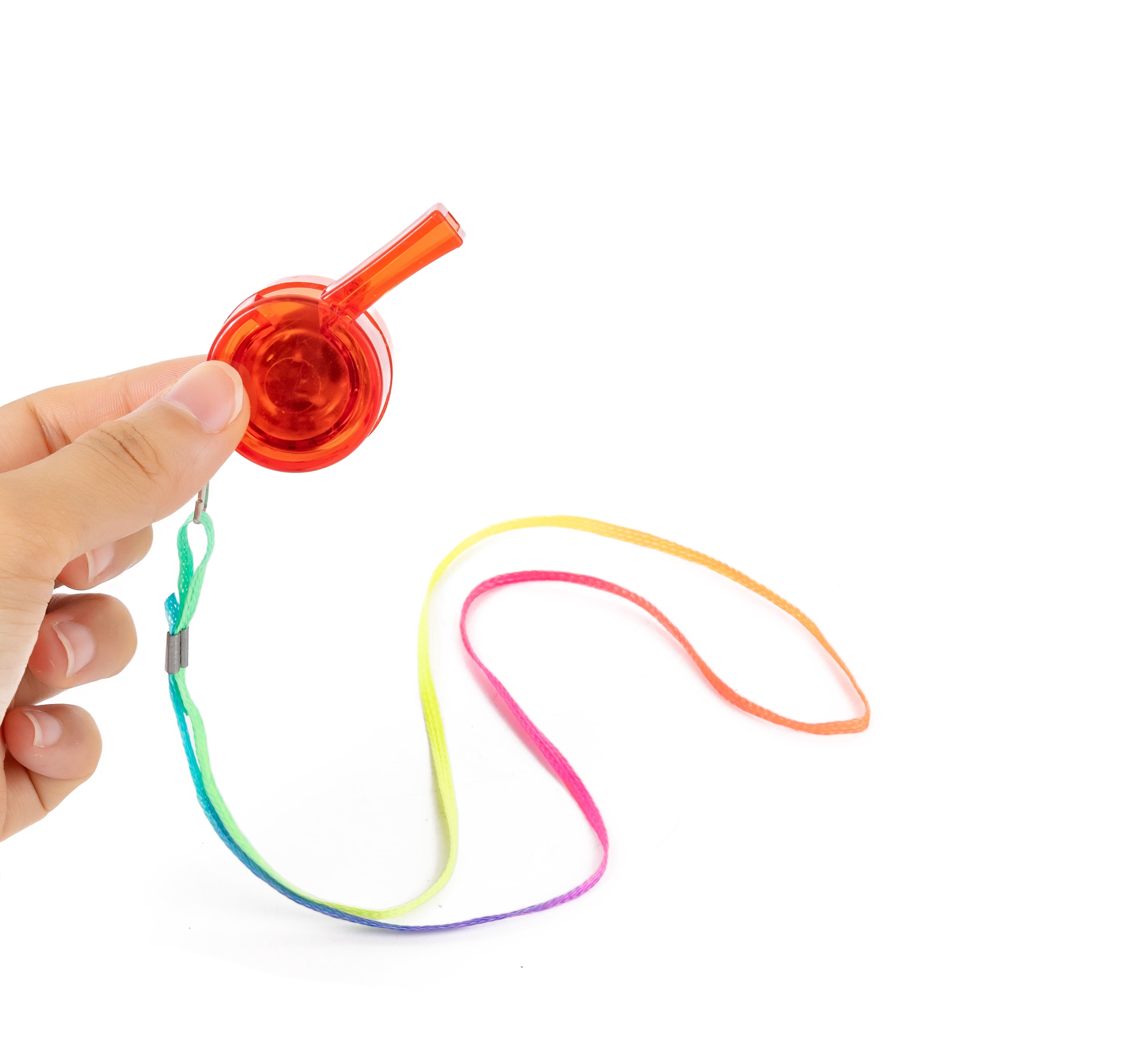 Way To Celebrate Light Up Flashing Whistle Party Favors, 6 Count LED Whistles with Lanyard