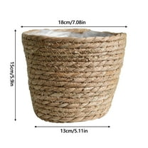 BNNG Woven Flower Basket Storage Pot Indoor Outdoor Plant Basket Pots Flower Patio & Garden