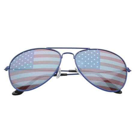 MLC Eyewear Patriot USA Flag Classic Teardrop Aviator Sunglasses UV400