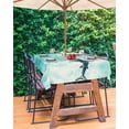 thumbnail image 3 of nqOlkjepod Ocean Shark Outdoor Tablecloth with Umbrella Hole & Zipper, Teal Green Wave Summer Beach Coastal Rectangle Table Cover 54x80 Inch, Dining Waterproof Table Cloth Protector for Patio/Party, 3 of 7