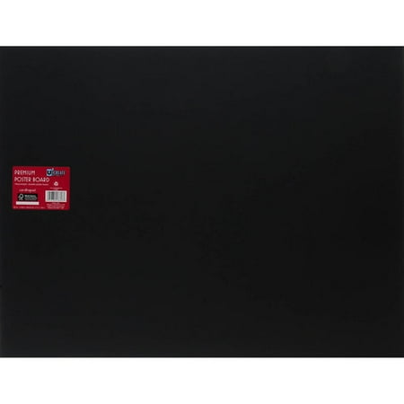 UCreate Foam Board, Black Poster Board Paper, 22" x 28", Single Sheet