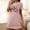Pink, variant on YHAJDS Womens Nightgowns Sleepwear Plus Size Short Print Round Neck Short Sleeve Nightie