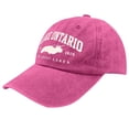 thumbnail image 3 of Lake Ontario Great Lakes Vintage Map Washed Baseball Cap, Nautical Graphic Adjustable Cotton-Blend Hat, 3 of 6