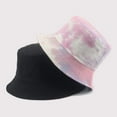 thumbnail image 2 of CoCopeaunts Double Side Bucket Hat Tie Dye Black Lightweight Outdoor Summer Travel Vacation Reversible Fisherman Hat for Men, 2 of 8