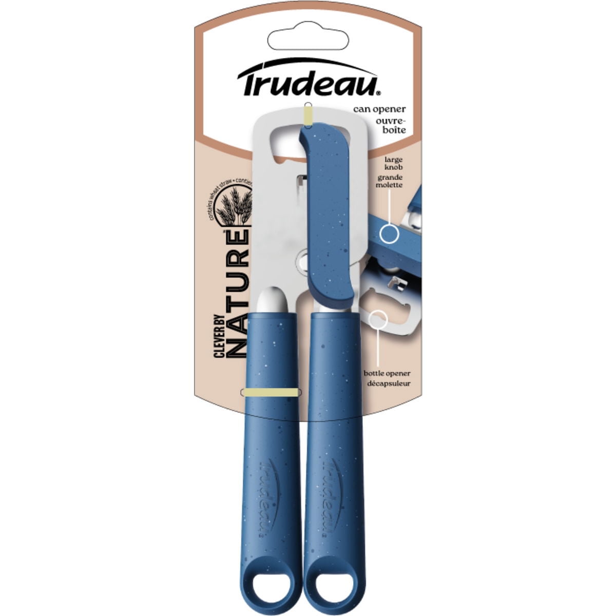 Trudeau Clever by Nature Can Opener | Blue
