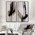 thumbnail image 1 of Designart "Minimalism in Gold III" Abstract Framed Wall Art Set Of 2 - Black Geometric Gallery Wall Frame Set For Home Decor, 1 of 6