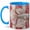 Blue, variant on Pink Betta Fish Coffee Mug, Aquarium Fish Mug, Ceramic 11 oz