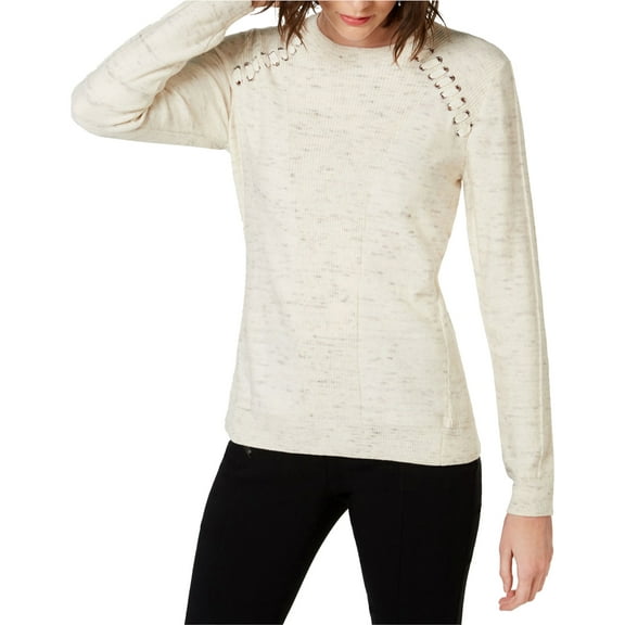 I-N-C Womens Lace Up Pullover Sweater