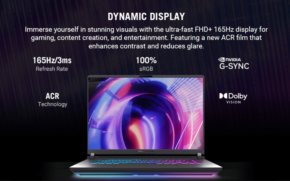 ASUS ROG Strix G16 (2026) Gaming Laptop, 16” 165Hz FHD+ Display, Intel Core Ultra 9 275HX, NVIDIA GeForce RTX 5080 (16GB GDDR7), 16GB DDR5, 1TB SSD, WiFi 7, Windows 11 Home,