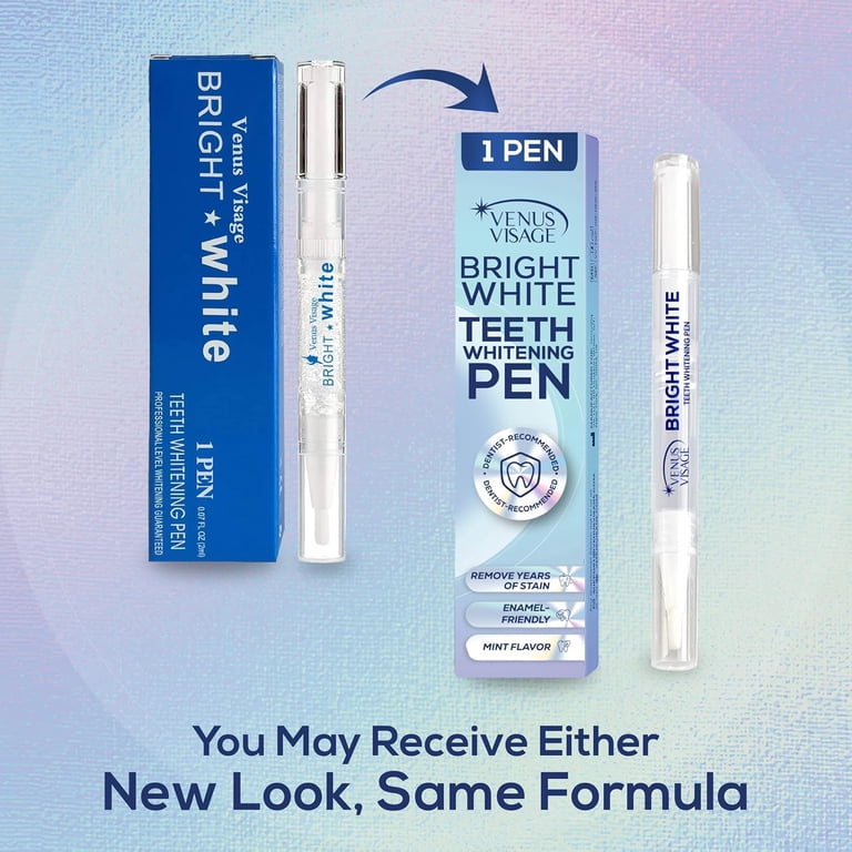 Venus Visage Teeth Whitening Pen Kit, Sensitive, 20+ Uses, Mint