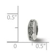 thumbnail image 2 of Fancy Bead White Sterling Silver Gripper Cubic Zirconia CZ 9.79 mm 3.9, 2 of 3