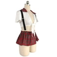 thumbnail image 2 of Conjunto de lencería de anime para mujer, disfraz de colegiala, uniforme, falda halter con tiras, 2 of 5