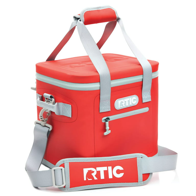 RTIC Soft Cooler 20 Can, Insulated Bag Portable Ice Chest Box Leak-Proof  with Zipper, Black 
