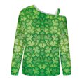 thumbnail image 5 of Hauts Femme Automne 2023 Mode Sweat-Shirt Imprimé Jour de St.Patrick Chemise Graphique à Manches Longues Pull Tops, 5 of 5