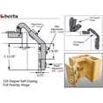 thumbnail image 4 of Berta 135 Degree Clip on Corner Folding Door Lazy Susan Hinges (4 Pack), 4 of 6