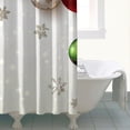 thumbnail image 4 of Winter Funny Shower Curtain,Rustic Farmhouse Triangle Tree Shower Curtains Standard Shower Curtains for Dorm Bathroom Decor Christmas (72x72in), 4 of 5