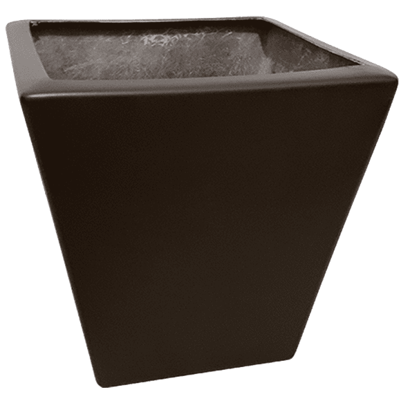 Maceta de Fibra de Vidrio Mod. Trapecio Español 30 Chocolate FibraFormas Fibraformas de México Español 30
