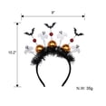 thumbnail image 3 of Diademas de Halloween para fiestas de Halloween, decoración para cosplay, pinza para el pelo, diadema negra con murciélago, 3 of 8