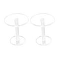 thumbnail image 2 of 2x Pedestal Display Riser Stands Portable Round Jewelry Display Rack Earring 8cm High, 2 of 8
