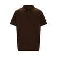 thumbnail image 7 of Mens T-Shirt Polo Shirts Lapel Button Down Sports With Arm Pockets Solid Color Short Sleeve Male Clothes,Coffee,M, 7 of 7