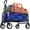 Blue, variant on | Collapsible Wagon Cart with Wheels | Blue | Heavy Duty | Foldable Utility Cart with 330 lb Capacity | with All-Terrain Wheels & Adjustable Handle for Outdoor, Garden, Beach, Shopping