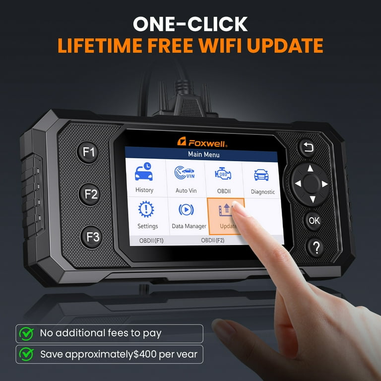 FOXWELL GT20 OBD2 Scanner 4 System ABS SRS Transmission