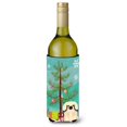 thumbnail image 1 of Merry Christmas Tree Pekingnese Cream Wine Bottle Beverge Insulator Hugger, 1 of 1