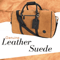 thumbnail image 4 of Genuine Leather Duffle Bag 20" Medium Travel Bag Gym Sports Overnight Weekender Bag Leather Suede Bag by Aaron Leather Goods, 4 of 7