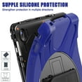 thumbnail image 5 of For Samsung Galaxy Tab S10 FE+ Case 13.1 inch SM-X620/SM-X626B, 360 Hand Strap, Shoulder Strap, Kickstand, Rugged Drop Protection, Navy Blue, 5 of 7