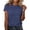 Dark blue, variant on Comdrip Women Short Sleeve Striped Crew Neck Trendy Comfy Lightweight Summer Tops Casual Basic Versatile Daily Office Tee Shirts Black L