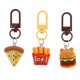 thumbnail image 1 of Juego de 3 llaveros de comida rápida para niños, con forma de hamburguesa, pizza y papas fritas, accesorios geniales para llaveros, colgante de comida de imitación para recuerdos de fiestas, 1 of 7