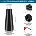 thumbnail image 3 of 50PCS Flux Core Gasless Nozzle Tips Kit KP1939-1, 0.030In & 0.035In Contact Tips Gas Diffusers Mig Welding Accessory, 3 of 5
