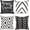 Black White-geometric, variant on Decorative Throw Pillow Covers 18x18 inch Black White Pillow Covers for Couch Sofa Living Room Bedroom Farmhouse Outdoor Throw Pillow Cover,Modern Geometric Linen Square Throw Pillow Case Set of 4