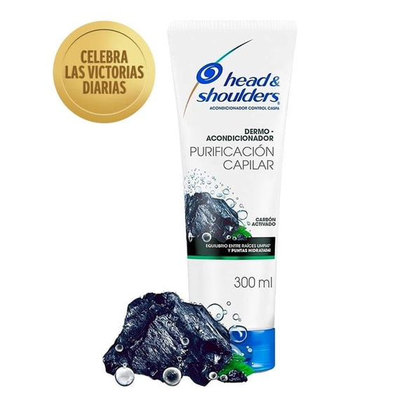 Dermo acondicionador Head & Shoulders Purificación capilar carbón activado 300 ml
