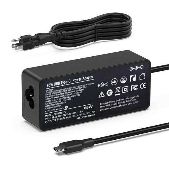 20V 3.25A 65W USB Type C Laptop Charger Compatible with HP Spectre x360 13-ac013dx Elite x2 1012 G1 Envy X2 12-e011nr 12-e068ms Laptop Power Supply Adapter Cord